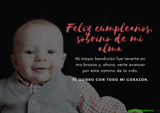 Feliz cumpleaños sobrino chiquito