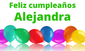 Feliz cumpleaños Alejandra