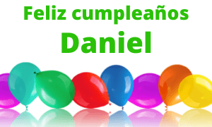 Feliz cumpleaños Daniel