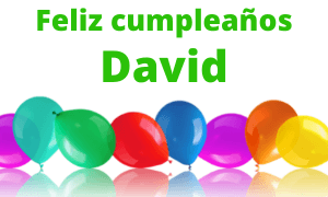 Feliz cumpleaños David