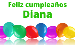 Feliz cumpleaños Diana