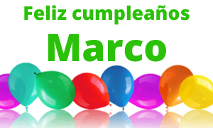 Feliz cumpleaños Marco