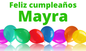 Feliz cumpleaños Mayra